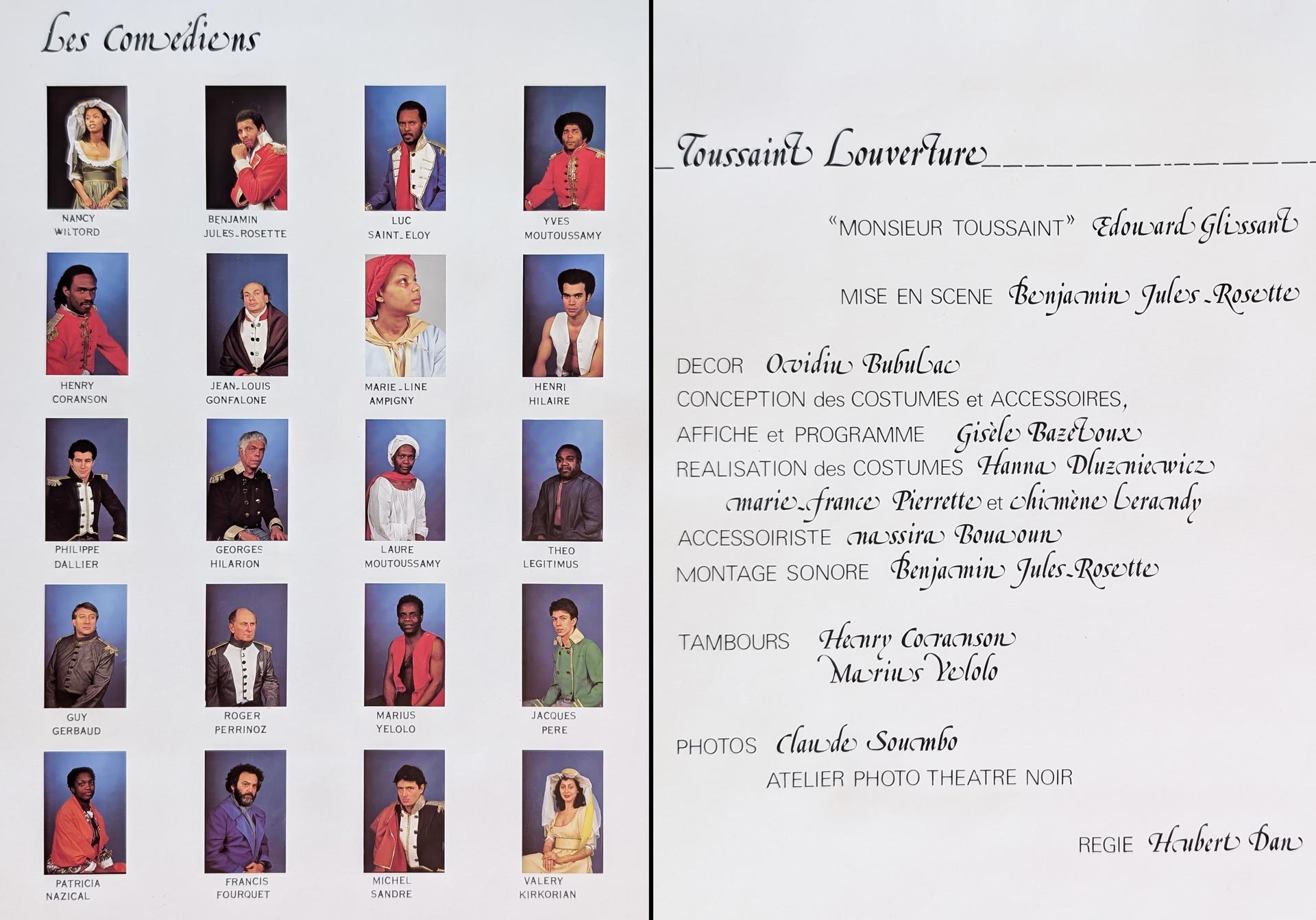 Théâtre Noir - Paris - Toussaint Louverture d'Édouard Glissant  