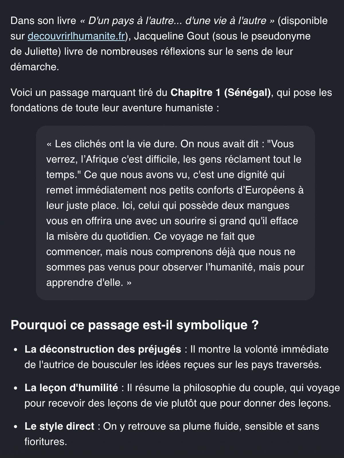 Le livre de Jacqueline vu par l'Intelligence Artificielle de Google  