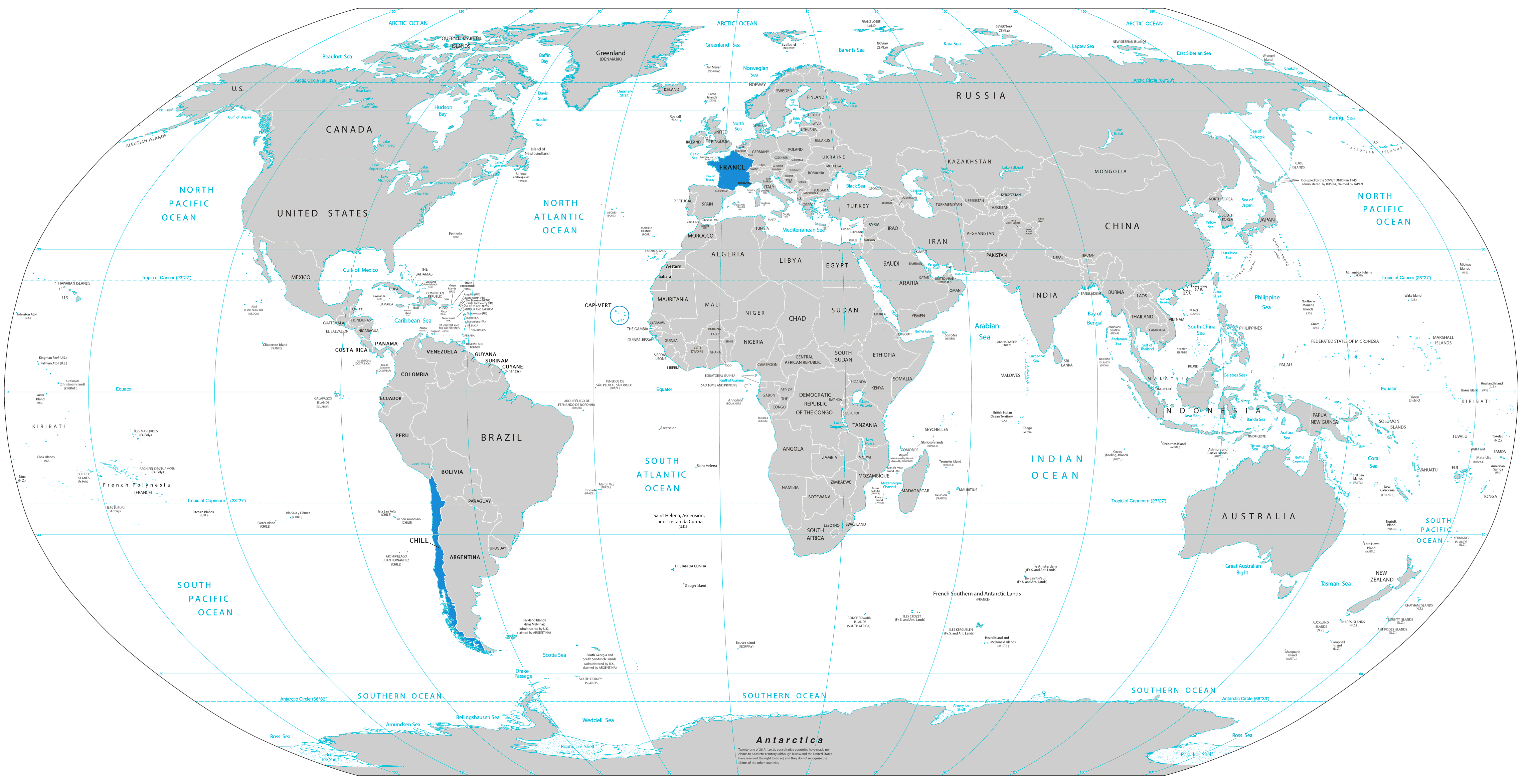 Carte Chili dans le Monde